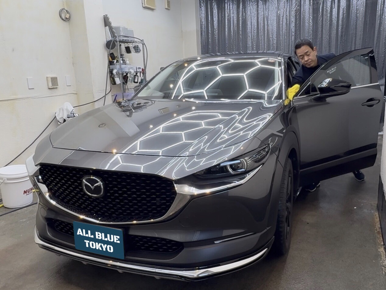 ドア内側の洗浄作業