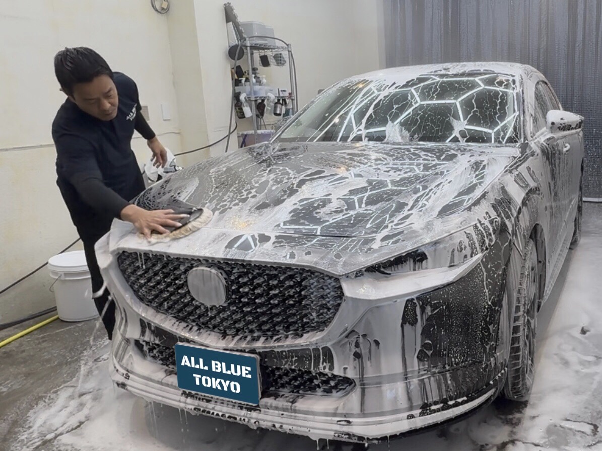 ムートンミットによる手洗い洗車