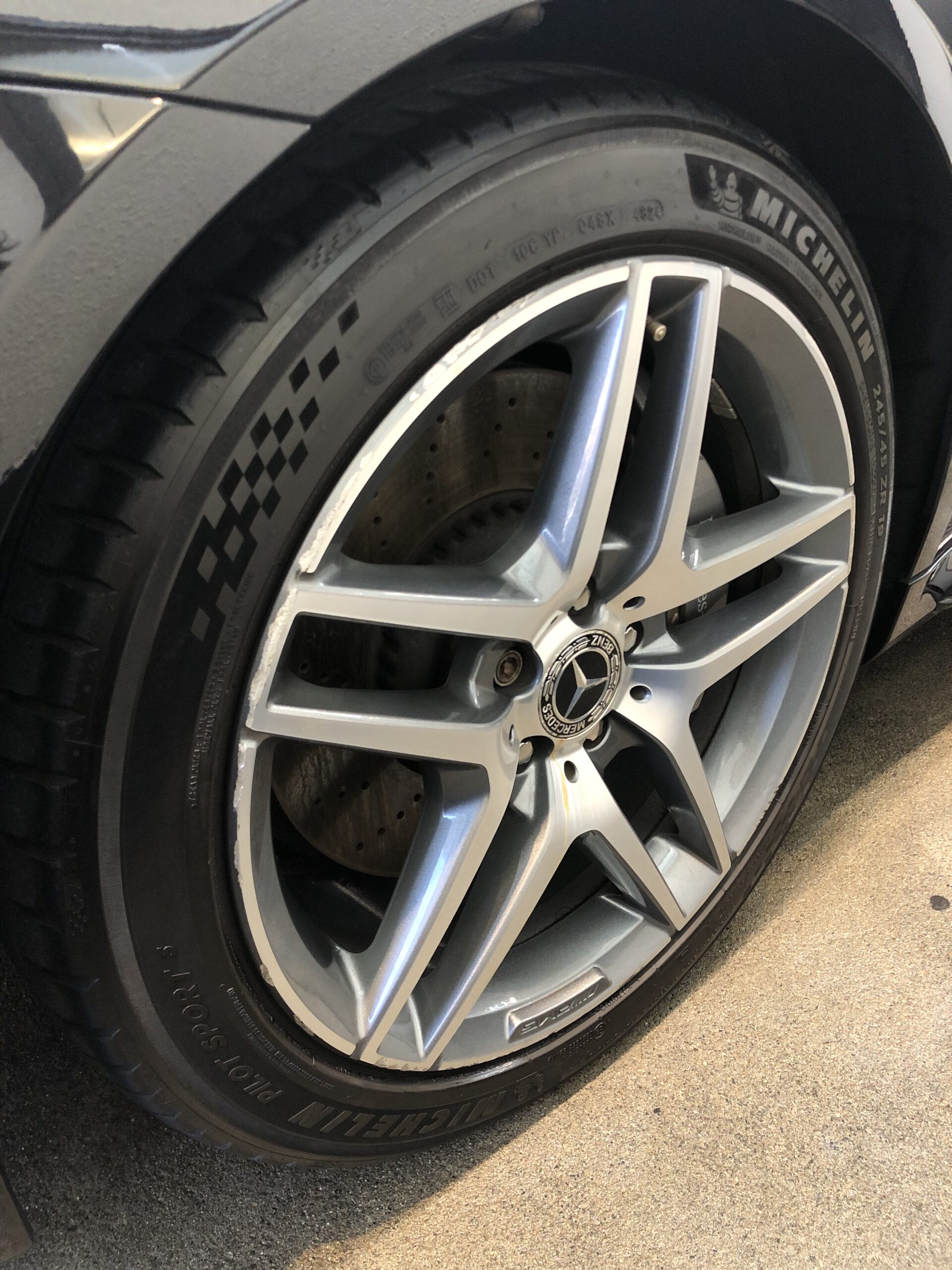 メルセデス・ベンツ S560 洗浄後のホイール